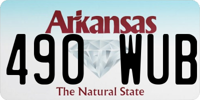 AR license plate 490WUB