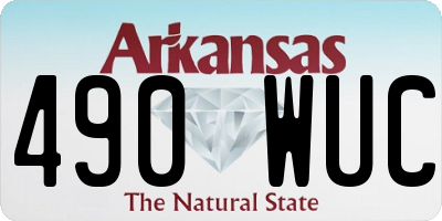 AR license plate 490WUC
