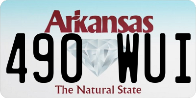 AR license plate 490WUI