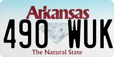AR license plate 490WUK
