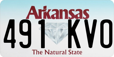 AR license plate 491KVO
