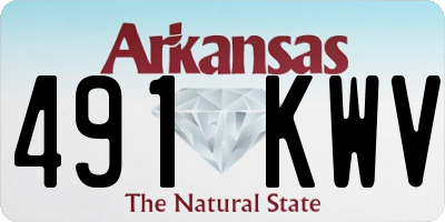 AR license plate 491KWV