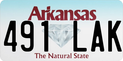 AR license plate 491LAK