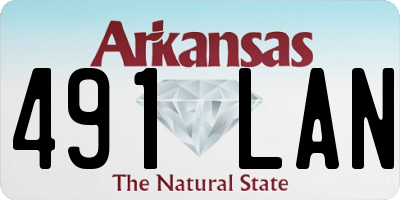 AR license plate 491LAN