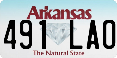 AR license plate 491LAO