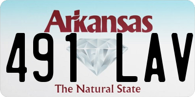 AR license plate 491LAV