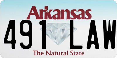 AR license plate 491LAW