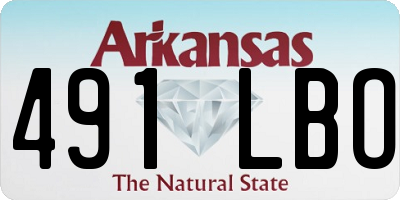 AR license plate 491LBO