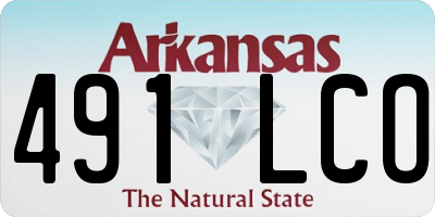 AR license plate 491LCO