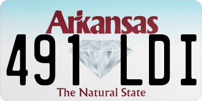 AR license plate 491LDI