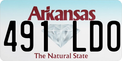 AR license plate 491LDO
