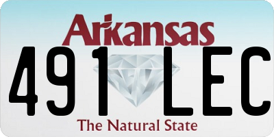 AR license plate 491LEC