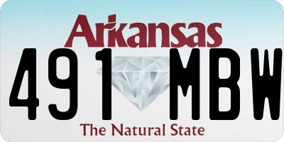 AR license plate 491MBW