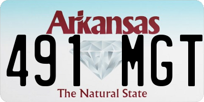 AR license plate 491MGT