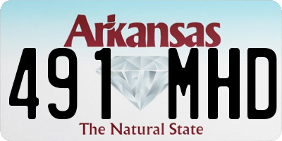 AR license plate 491MHD