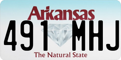AR license plate 491MHJ