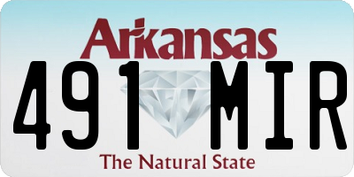AR license plate 491MIR
