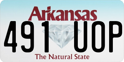 AR license plate 491UOP