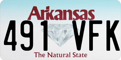 AR license plate 491VFK