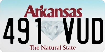 AR license plate 491VUD