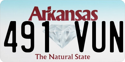 AR license plate 491VUN