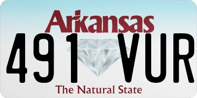 AR license plate 491VUR