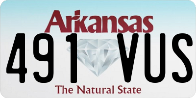 AR license plate 491VUS