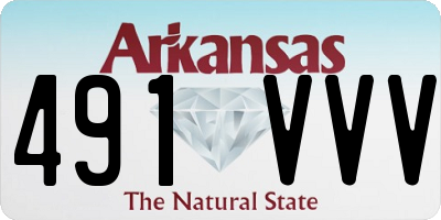 AR license plate 491VVV