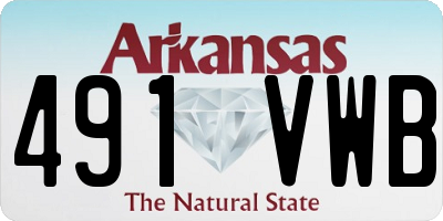 AR license plate 491VWB