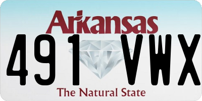AR license plate 491VWX