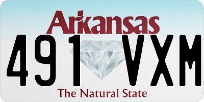 AR license plate 491VXM