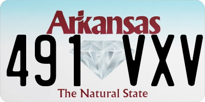 AR license plate 491VXV