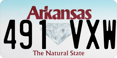 AR license plate 491VXW