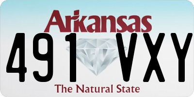 AR license plate 491VXY