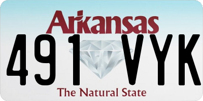 AR license plate 491VYK