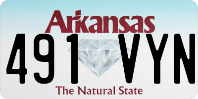 AR license plate 491VYN