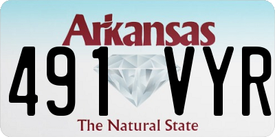 AR license plate 491VYR