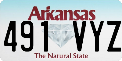 AR license plate 491VYZ