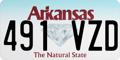AR license plate 491VZD
