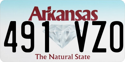 AR license plate 491VZO