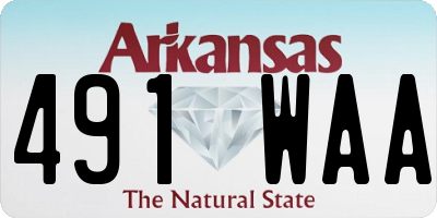 AR license plate 491WAA