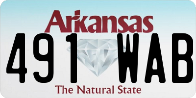 AR license plate 491WAB
