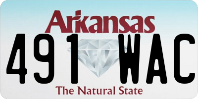 AR license plate 491WAC