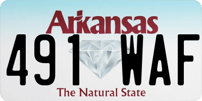 AR license plate 491WAF