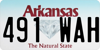 AR license plate 491WAH