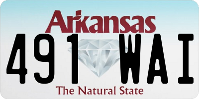 AR license plate 491WAI