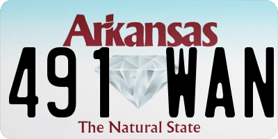 AR license plate 491WAN