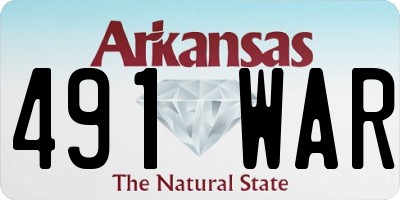 AR license plate 491WAR