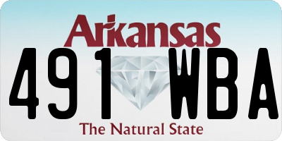 AR license plate 491WBA