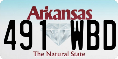 AR license plate 491WBD